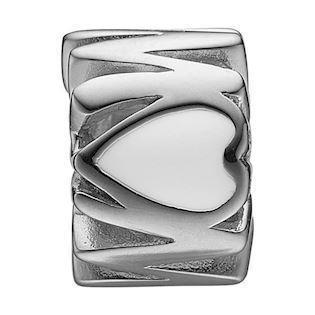 Christina Collect 925 Sterling Silver Mom Enamel Ring with MOM with White Enamel, model 623-S132